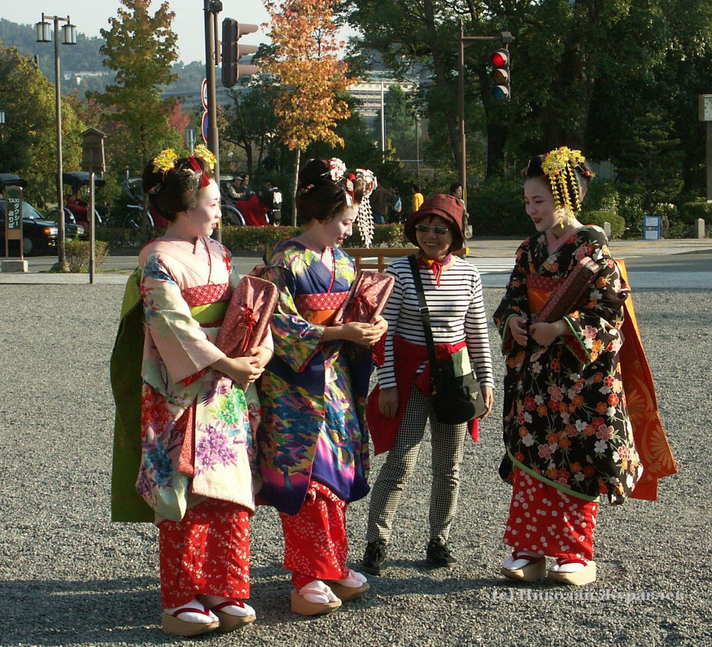 Японские гейши в Киото